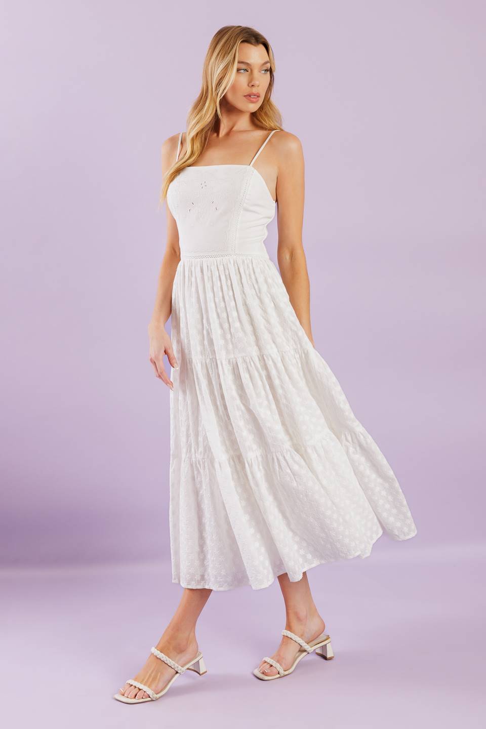 ENCHANTING MOMENTS WOVEN MIDI DRESS Flying Tomato